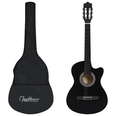 12-dijelni set klasične gitare WESTERN, sa 6 žica 38 ", crni